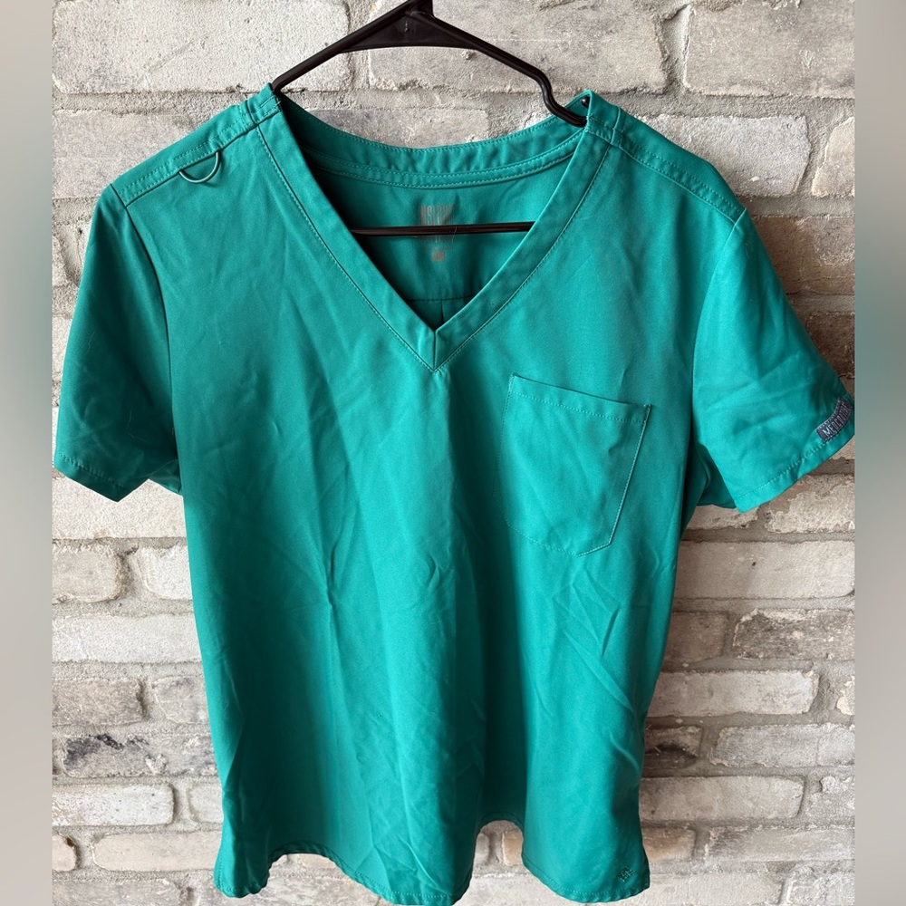 Teal V-Neck Women's Top